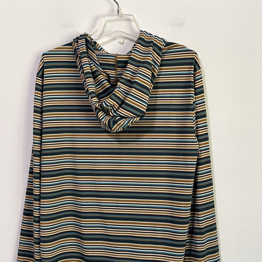 Billabong Mens Pullover Hoodie Top Shirt‎ M Stripes Lounge Summer Long Sleeve - Picture 6 of 8